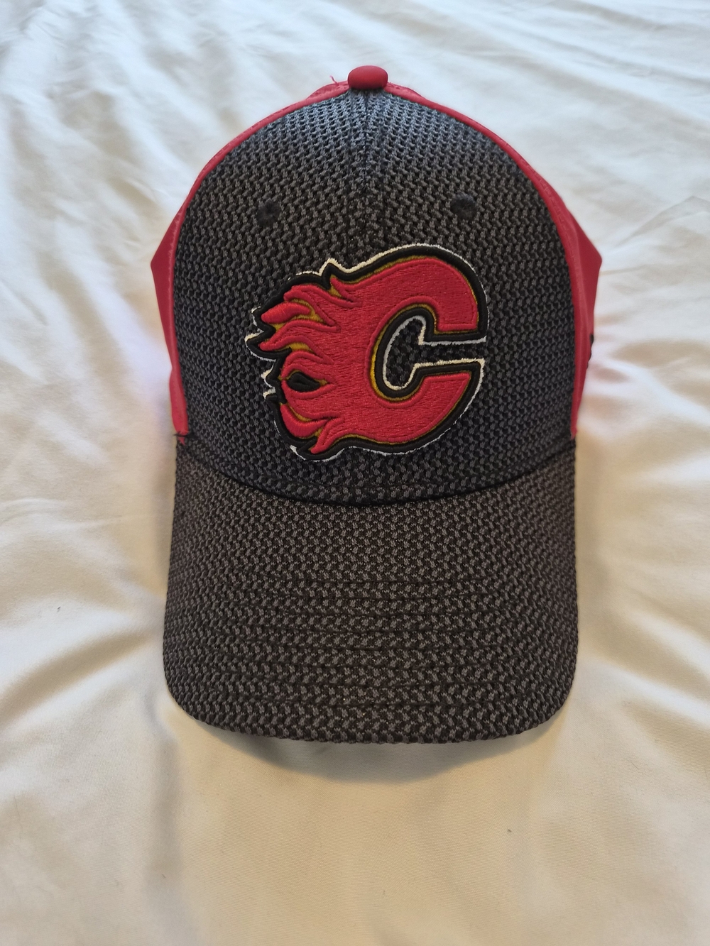 Calgary Flames Red Gray and Black Adjustable Baseball Hat